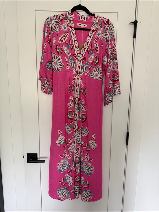 Boden Dresses & Skirts - NWT Boden Pink Floral Kimono Maxi Dress